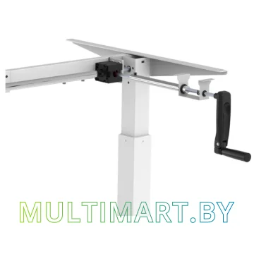 Стол для работы стоя ErgoSmart Manual Desk 1380x800x18 мм (альпийский белый/белый) картинка 3
